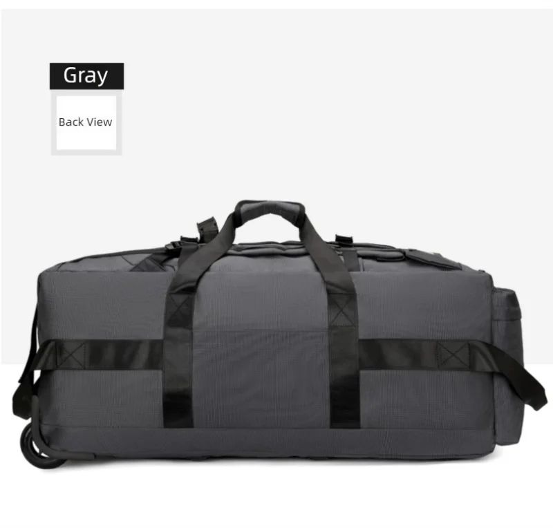 80L Rolling Duffle Bag with Wheels 31" Heavy-Duty Foldable Travel Duffel Bag Water-Resistant Wheeled Luggage with Shoulder Strap