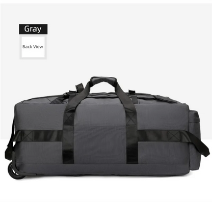 80L Rolling Duffle Bag with Wheels 31" Heavy-Duty Foldable Travel Duffel Bag Water-Resistant Wheeled Luggage with Shoulder Strap