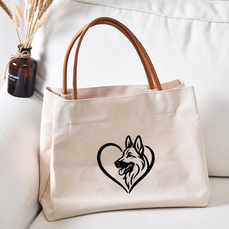 Dachshund Dog Dachshund Dog Printed Women Canvas Tote Bag Gift for Dog Lovers Work Bag Lady Fashion Beach Bag Shopping Bag