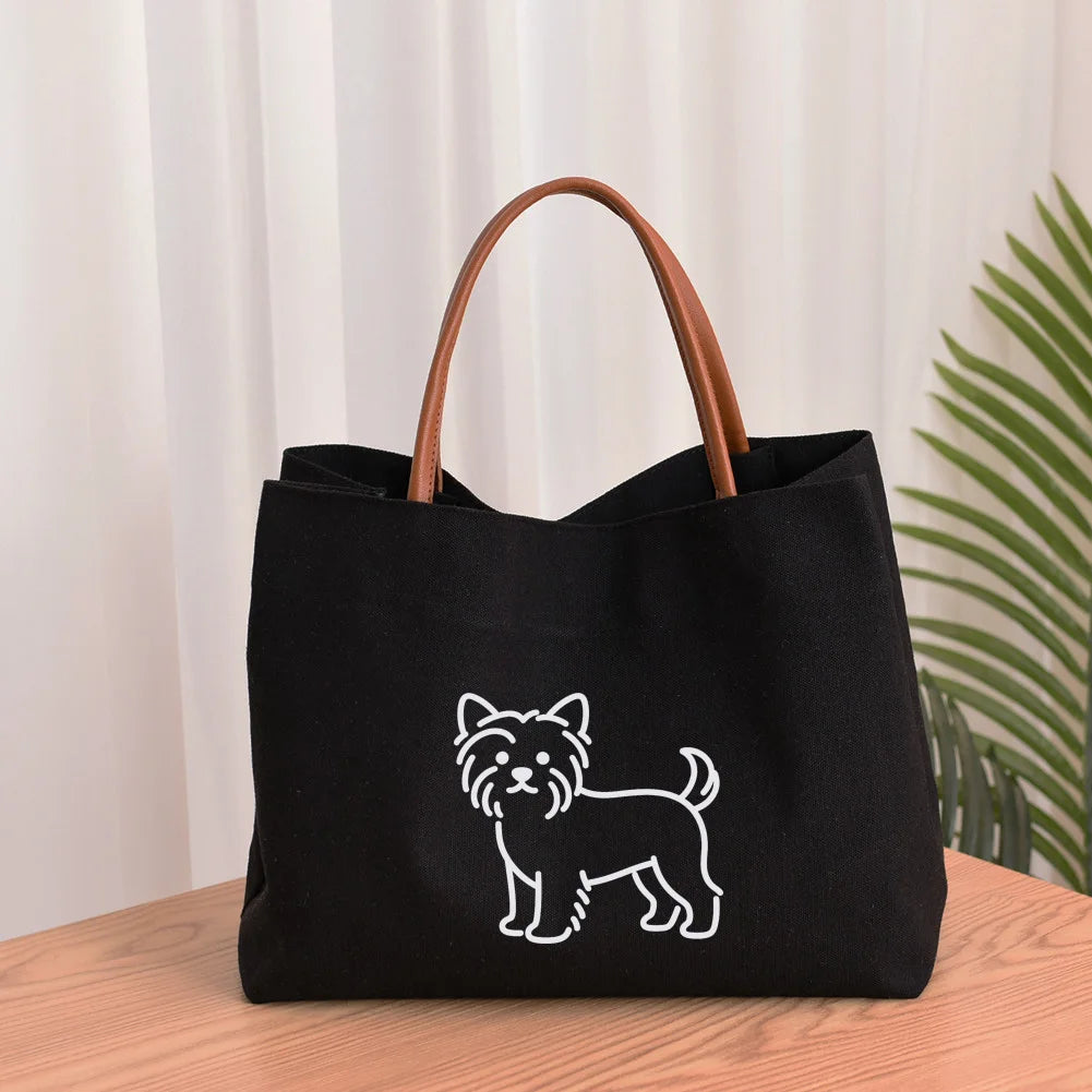 Dachshund Dog Dachshund Dog Printed Women Canvas Tote Bag Gift for Dog Lovers Work Bag Lady Fashion Beach Bag Shopping Bag