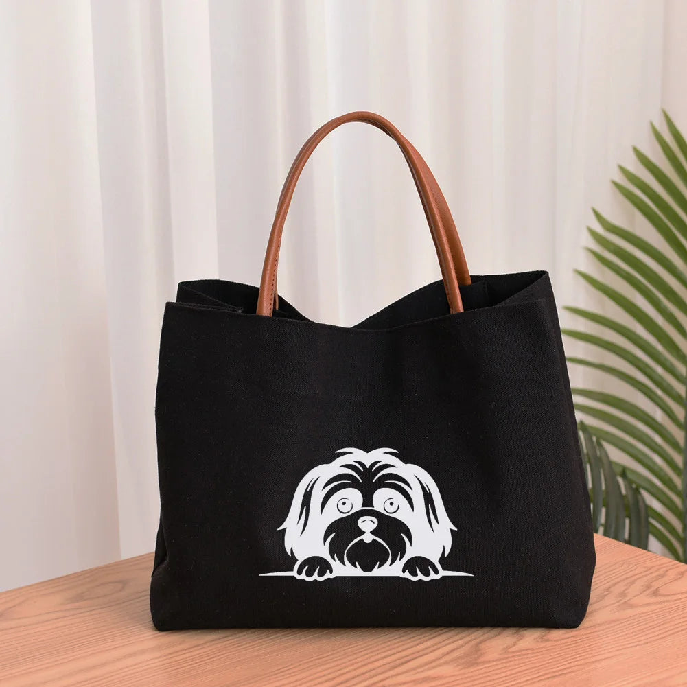 Dachshund Dog Dachshund Dog Printed Women Canvas Tote Bag Gift for Dog Lovers Work Bag Lady Fashion Beach Bag Shopping Bag