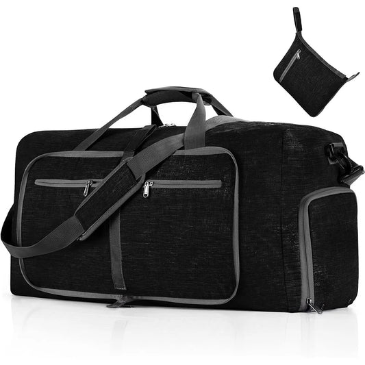 Travel Duffle Bag for Men 65L Foldable Outdoor Travel Duffel Bag with Shoes Compartment Overnight Bag for Men Women Handbag