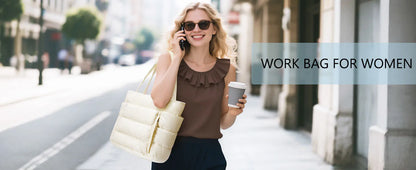 Trendy Quilted Tote Bag for Women Multi Compartment Zip Top Handbag Urban Stylish Daily Use Short Trip bags for women
