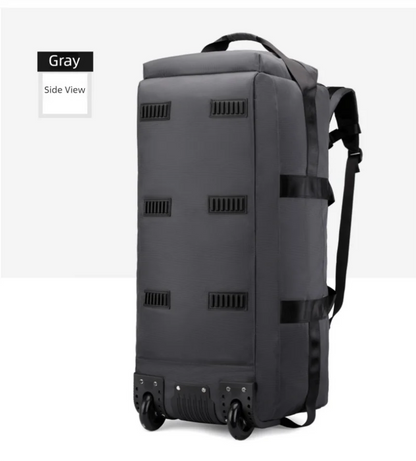 80L Rolling Duffle Bag with Wheels 31" Heavy-Duty Foldable Travel Duffel Bag Water-Resistant Wheeled Luggage with Shoulder Strap