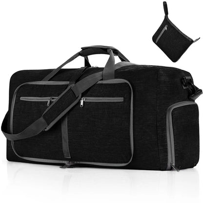 Travel Duffle Bag for Men 65L Foldable Outdoor Travel Duffel Bag with Shoes Compartment Overnight Bag for Men Women Handbag