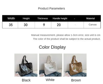 Fashion Transparent Women's Tote Bag Large Capacity Women Luxury Designer Handbag Bags Ladies Shoulder Bag with Free Shipping