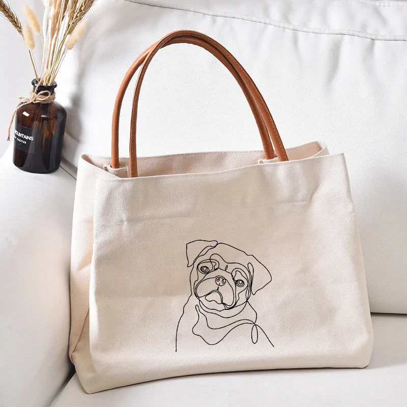 Dachshund Dog Dachshund Dog Printed Women Canvas Tote Bag Gift for Dog Lovers Work Bag Lady Fashion Beach Bag Shopping Bag