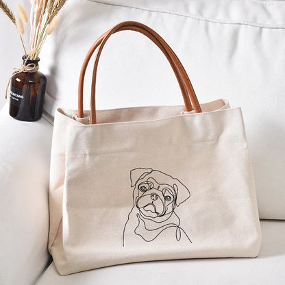 Dachshund Dog Dachshund Dog Printed Women Canvas Tote Bag Gift for Dog Lovers Work Bag Lady Fashion Beach Bag Shopping Bag