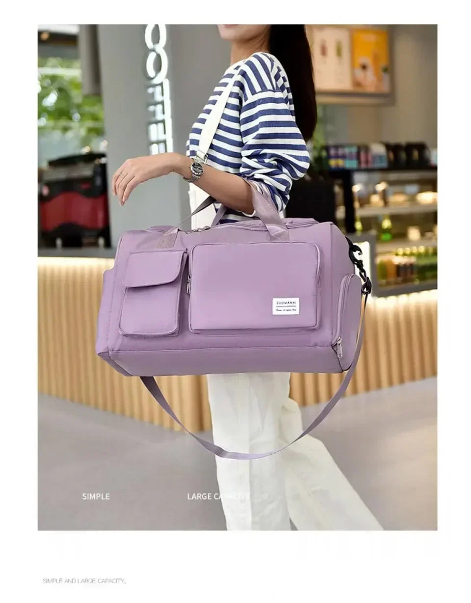 Travel Bag Large Capacity Weekender Carry On Duffle Bags with Shoe Compartment Sports Fitness Bags for Women Shoulder Bag