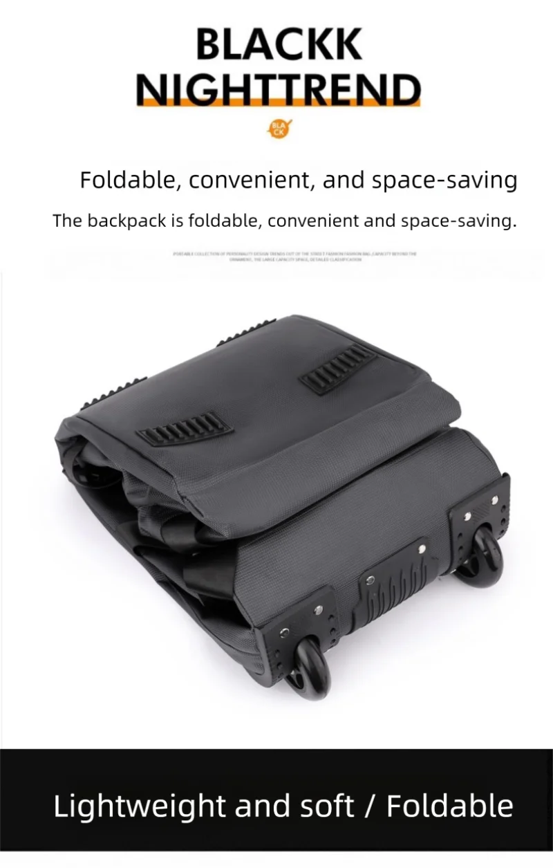 80L Rolling Duffle Bag with Wheels 31" Heavy-Duty Foldable Travel Duffel Bag Water-Resistant Wheeled Luggage with Shoulder Strap
