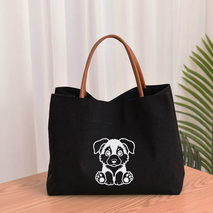 Dachshund Dog Dachshund Dog Printed Women Canvas Tote Bag Gift for Dog Lovers Work Bag Lady Fashion Beach Bag Shopping Bag