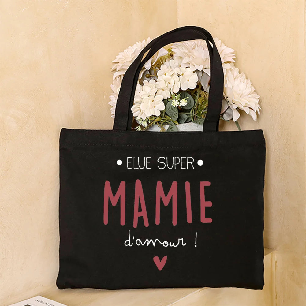 Thank You Grandma for All These Magical Moments Printed Women Tote Bag Canvas Shopping Bags Female Shoulder Bag Gift for Mamie