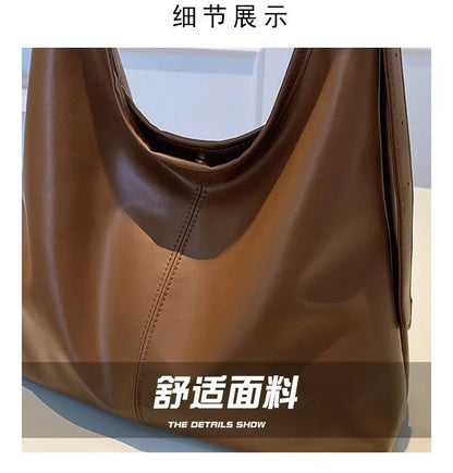 HOMEFISH New women's commuter tote bag, vintage style large-capacity hand-held shoulder bag