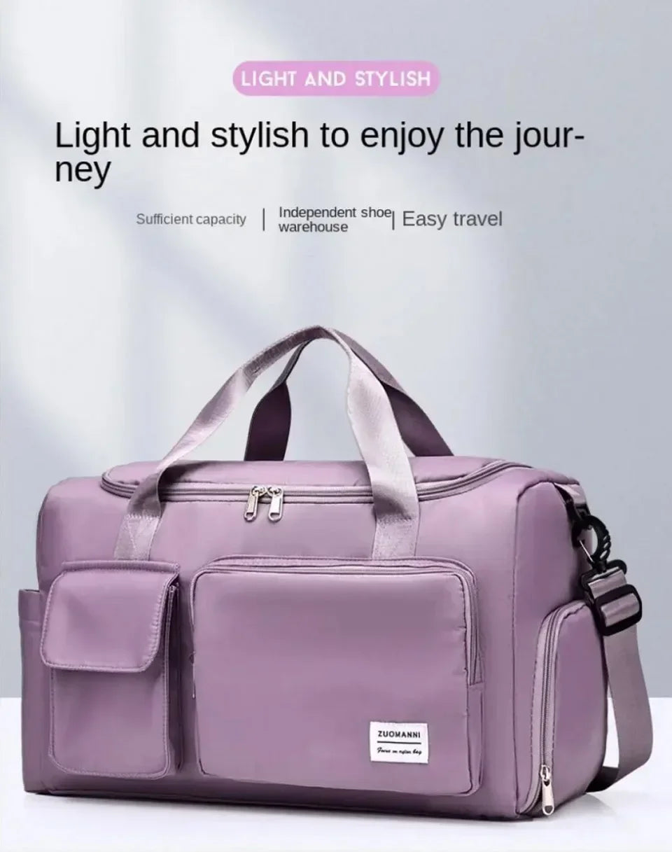 Travel Bag Large Capacity Weekender Carry On Duffle Bags with Shoe Compartment Sports Fitness Bags for Women Shoulder Bag