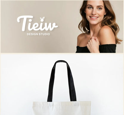 Custom Tote Bag With Name And Heart Personalized Canvas Shopping Bag Eco-Friendly Gift For Bridesmaid Wedding And Birthday