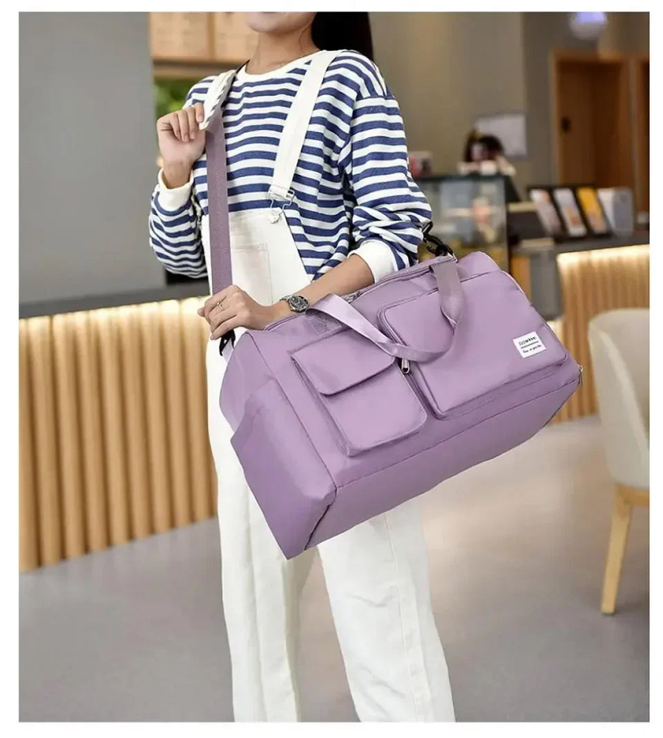 Travel Bag Large Capacity Weekender Carry On Duffle Bags with Shoe Compartment Sports Fitness Bags for Women Shoulder Bag