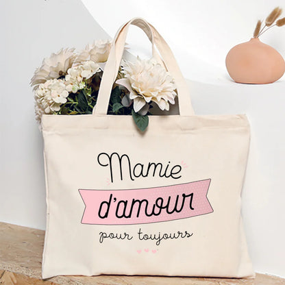 Thank You Grandma for All These Magical Moments Printed Women Tote Bag Canvas Shopping Bags Female Shoulder Bag Gift for Mamie