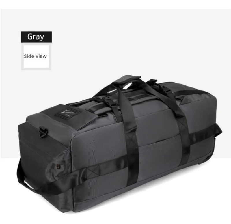 80L Rolling Duffle Bag with Wheels 31" Heavy-Duty Foldable Travel Duffel Bag Water-Resistant Wheeled Luggage with Shoulder Strap