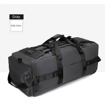 80L Rolling Duffle Bag with Wheels 31" Heavy-Duty Foldable Travel Duffel Bag Water-Resistant Wheeled Luggage with Shoulder Strap