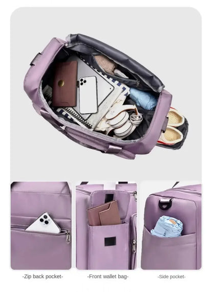 Travel Bag Large Capacity Weekender Carry On Duffle Bags with Shoe Compartment Sports Fitness Bags for Women Shoulder Bag