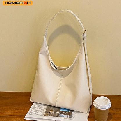 HOMEFISH New women's commuter tote bag, vintage style large-capacity hand-held shoulder bag
