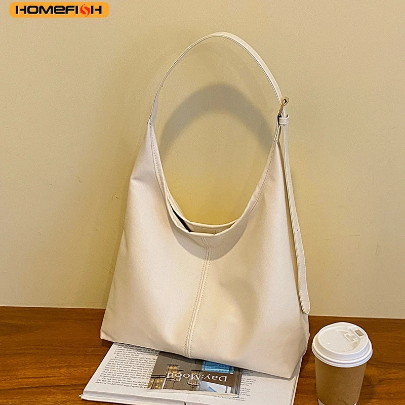 HOMEFISH New women's commuter tote bag, vintage style large-capacity hand-held shoulder bag