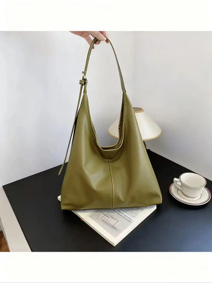 HOMEFISH New women's commuter tote bag, vintage style large-capacity hand-held shoulder bag
