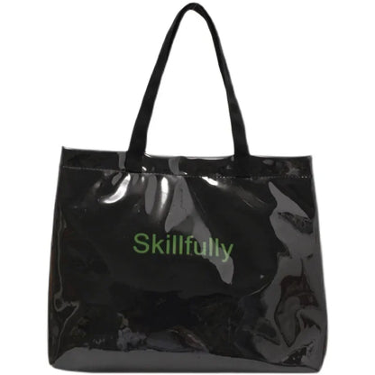 Fashion Transparent Women's Tote Bag Large Capacity Women Luxury Designer Handbag Bags Ladies Shoulder Bag with Free Shipping