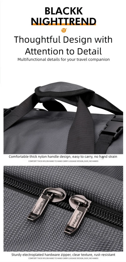 80L Rolling Duffle Bag with Wheels 31" Heavy-Duty Foldable Travel Duffel Bag Water-Resistant Wheeled Luggage with Shoulder Strap