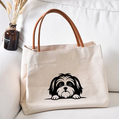 Dachshund Dog Dachshund Dog Printed Women Canvas Tote Bag Gift for Dog Lovers Work Bag Lady Fashion Beach Bag Shopping Bag