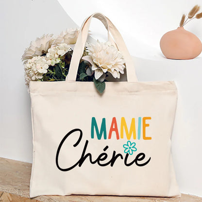 Thank You Grandma for All These Magical Moments Printed Women Tote Bag Canvas Shopping Bags Female Shoulder Bag Gift for Mamie