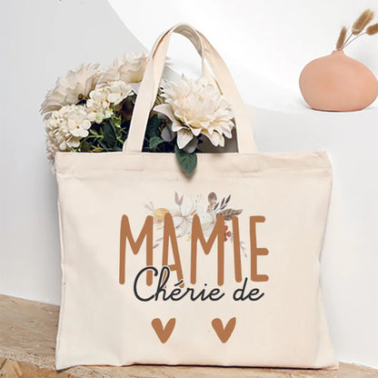 Thank You Grandma for All These Magical Moments Printed Women Tote Bag Canvas Shopping Bags Female Shoulder Bag Gift for Mamie