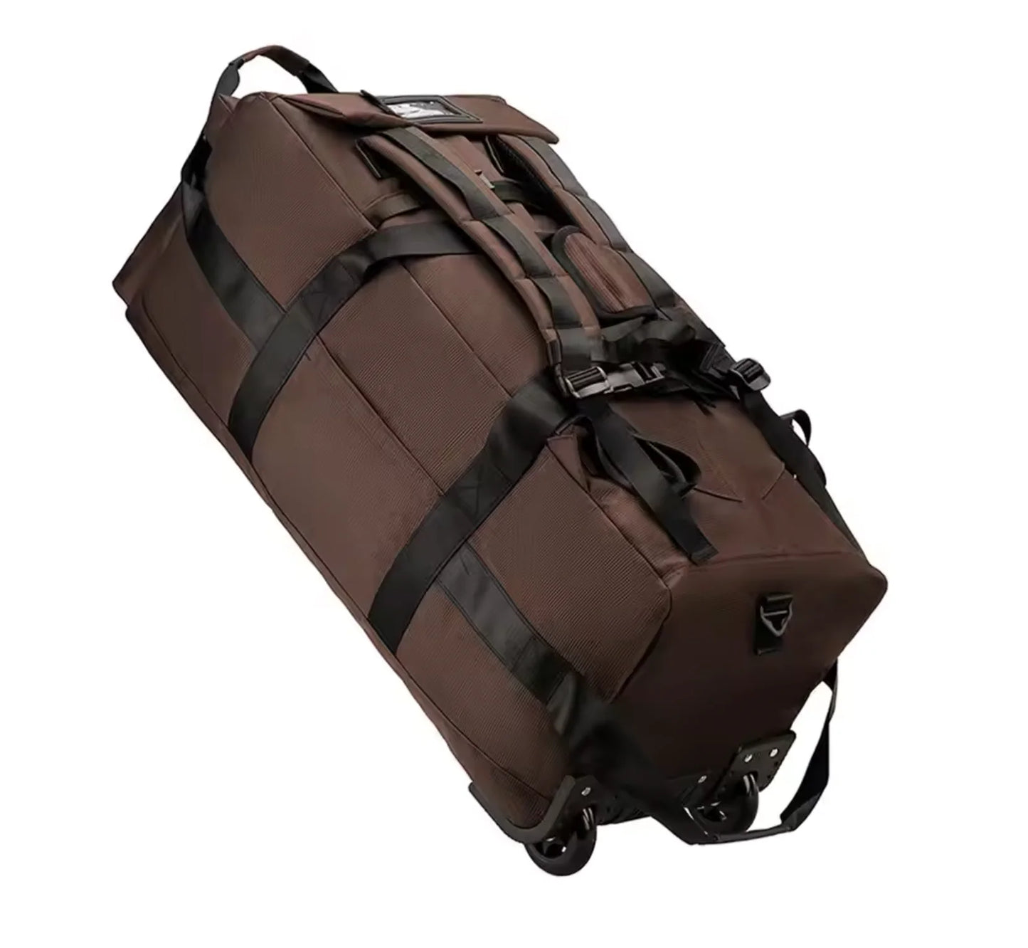 80L Rolling Duffle Bag with Wheels 31" Heavy-Duty Foldable Travel Duffel Bag Water-Resistant Wheeled Luggage with Shoulder Strap