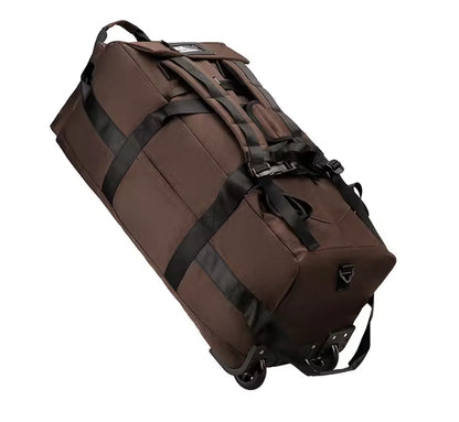 80L Rolling Duffle Bag with Wheels 31" Heavy-Duty Foldable Travel Duffel Bag Water-Resistant Wheeled Luggage with Shoulder Strap