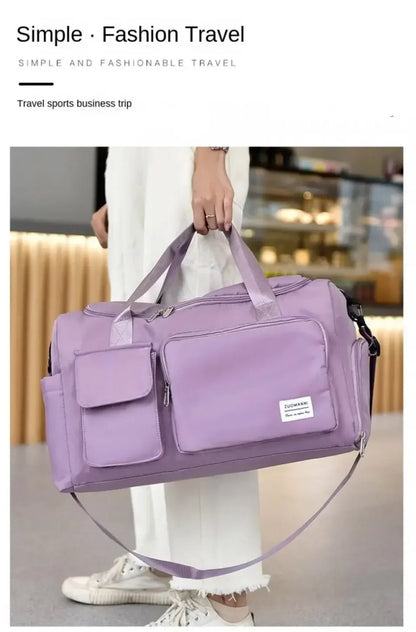 Travel Bag Large Capacity Weekender Carry On Duffle Bags with Shoe Compartment Sports Fitness Bags for Women Shoulder Bag