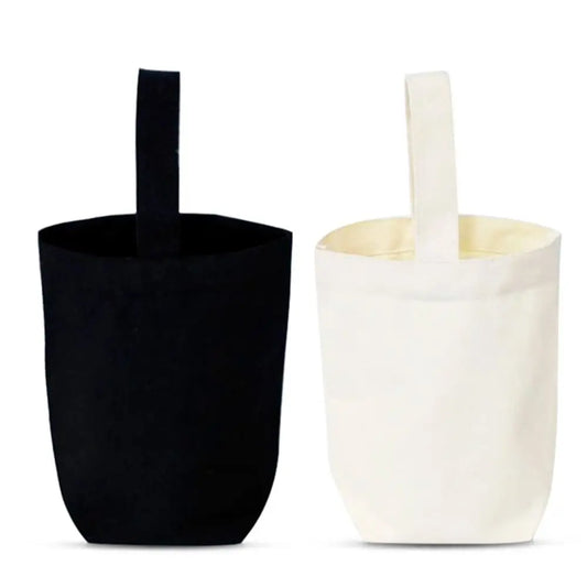 Beige Black Tote Bag Creative Solid Color Canvas Handhold Bag DIY Large Capacity Canvas Handbag Shopping