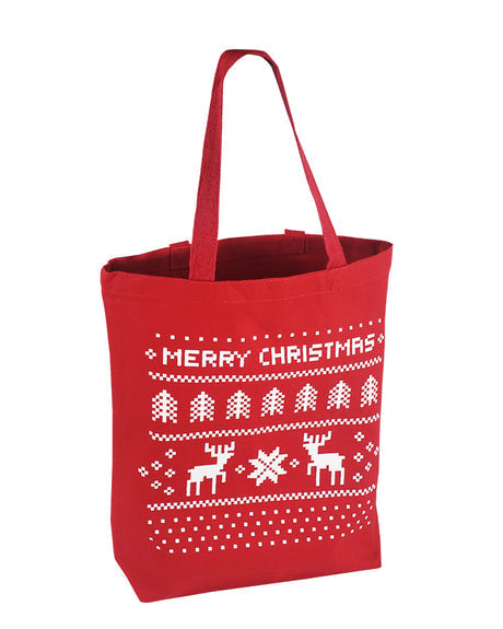 Merry Christmas Medium Tote Bags w/Gusset Optima