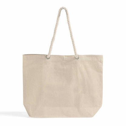 Large Canvas Beach Tote Bag with Fancy Rope Handles- RP260 Optima