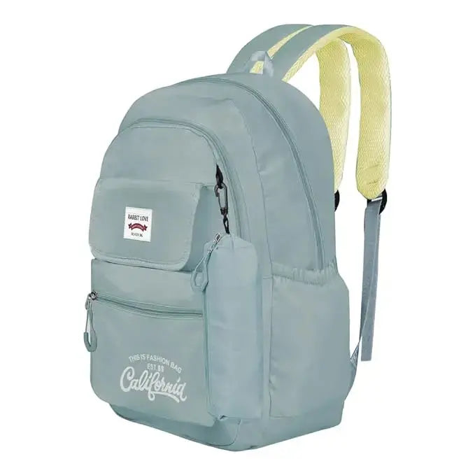 Clouds Love School Backpack for Teen Girls - 15.6 Inch Laptop Bag - Anti-Theft Casual Daypack - Grey