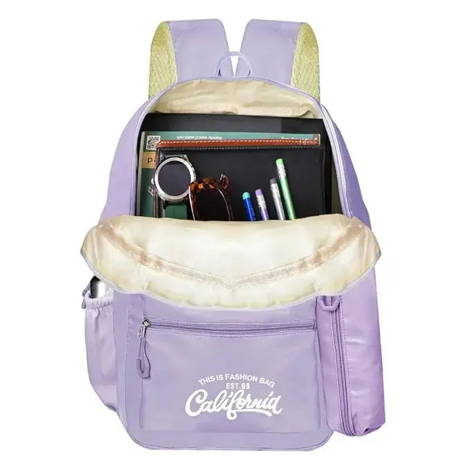 herschel backpack light purple Clouds Love School Backpack for Teen Girls - 15.6 Inch Laptop Bag - Anti-Theft Casual Daypack - Purple