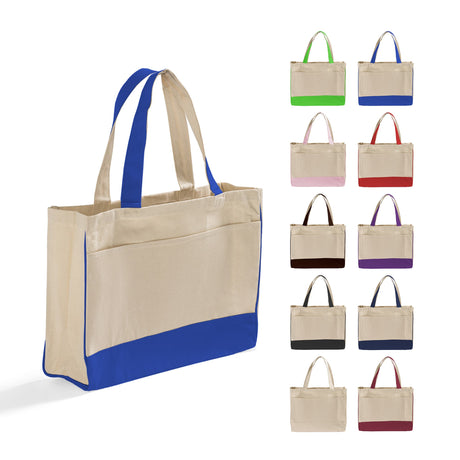 Fancy Tote Bags Canvas with Inside Zipper Pocket Optima
