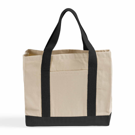 Heavy Canvas Twill Two Tone Shopping Tote Bag - TF285 Optima