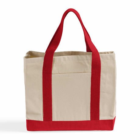 Heavy Canvas Twill Two Tone Shopping Tote Bag - TF285 Optima