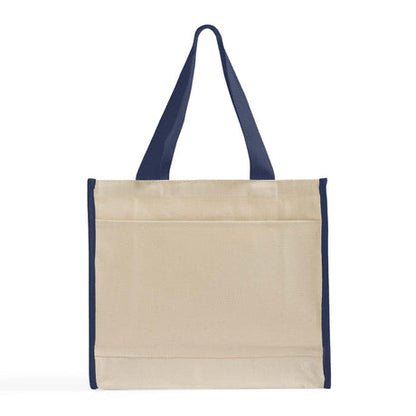 Heavy Canvas Tote Bag with Colored Trim Optima