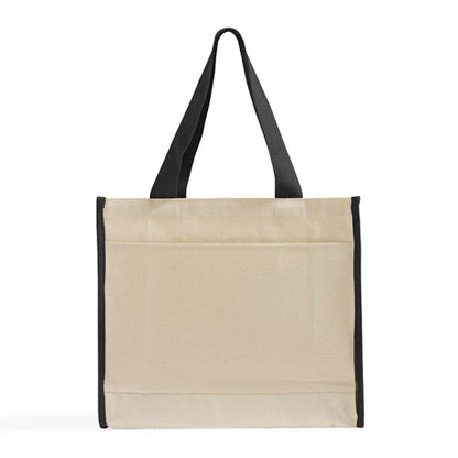Heavy Canvas Tote Bag with Colored Trim Optima