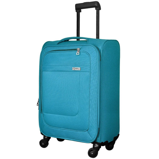 OPTIMA Cabin Suitcase (18.3 inch) - Anti Theft Trolley Bag, Small Size (20 Inches) Teal Suitcase with Number Locks optima-bags
