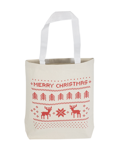 Merry Christmas Medium Tote Bags w/Gusset Optima