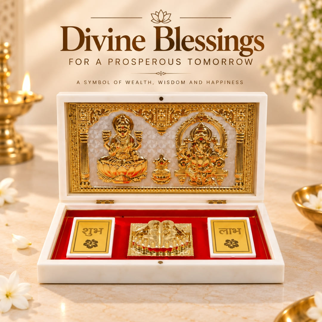 Corporate Diwali Gift Box with Ferrero Rocher, Charan Paduka and Nuts