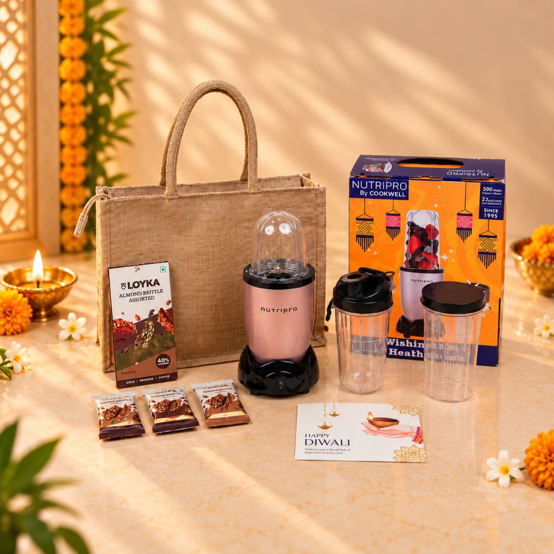 Corporate Diwali Gift Set with Nutri Pro 3 Jar Blender and Jute Bag