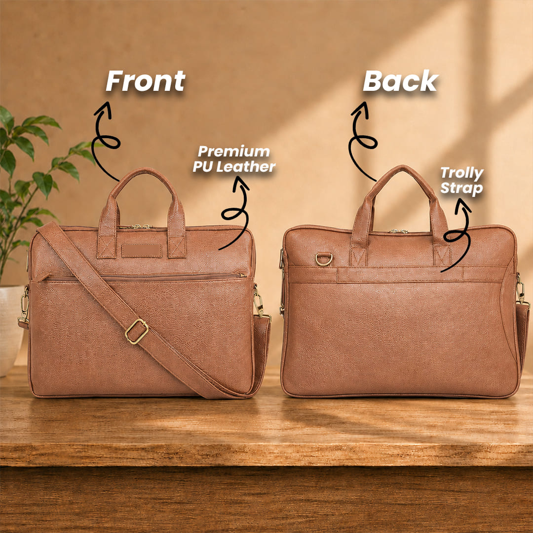 Corporate Diwali Gift Set with PU Leather Laptop Bag and Travel Kit